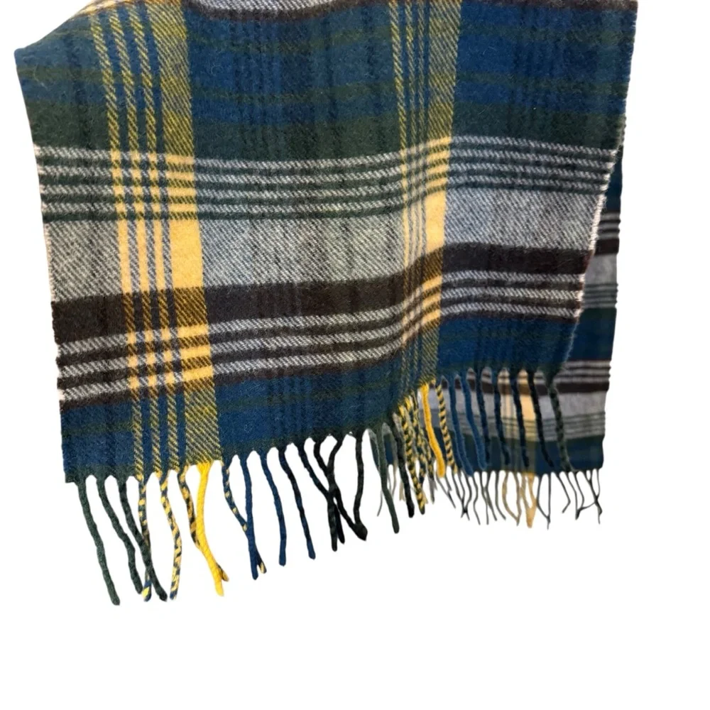 Mulberry Tartan Scarf - Navy, Mustard, Charcoal